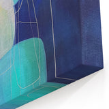 Minimalist Wall Décor - Teal & Purple Geometric Abstract Print