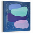 Large Modern Art Pieces - Teal & Purple Geometric Wall Art