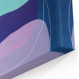 Large Modern Art Pieces - Teal & Purple Geometric Wall Art