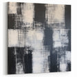 Modern Abstract Wall Art - Black & White Geometric Canvas Print