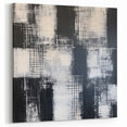 Modern Abstract Wall Art - Black & White Geometric Canvas Print