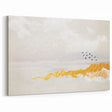 Elegant Zen Garden Wall Art – Golden Mountains & Birds