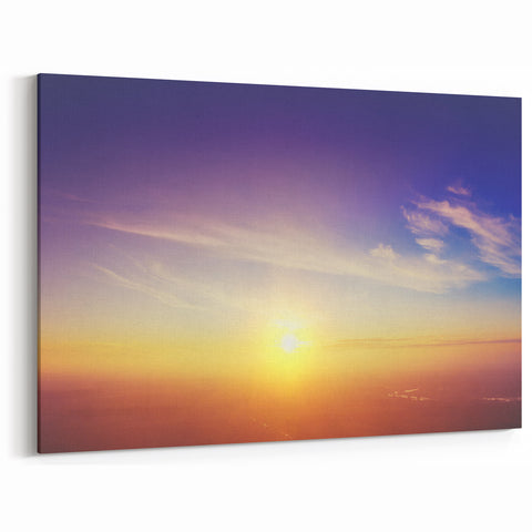 Serene Sunset Wall Art – Golden Horizon & Vibrant Sky