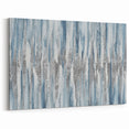 Zen Garden Wall Art – Calming Blue & White Abstract Print