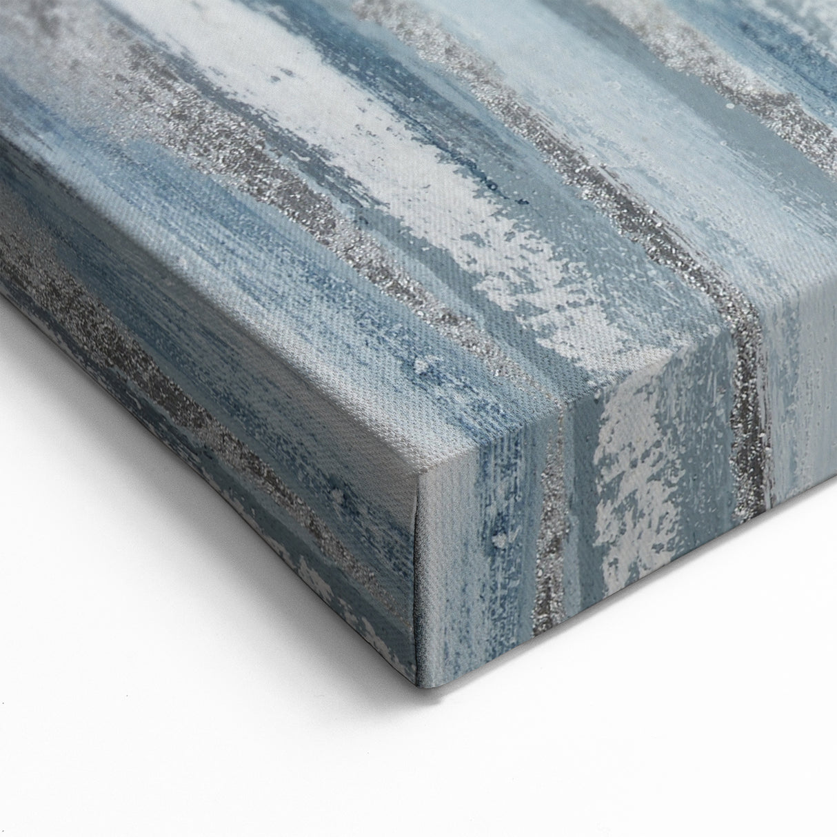 Zen Garden Wall Art – Calming Blue & White Abstract Print