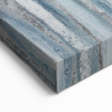 Zen Garden Wall Art – Calming Blue & White Abstract Print