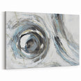 Serene Landscape Wall Art – Abstract Swirl in Blue & Gray