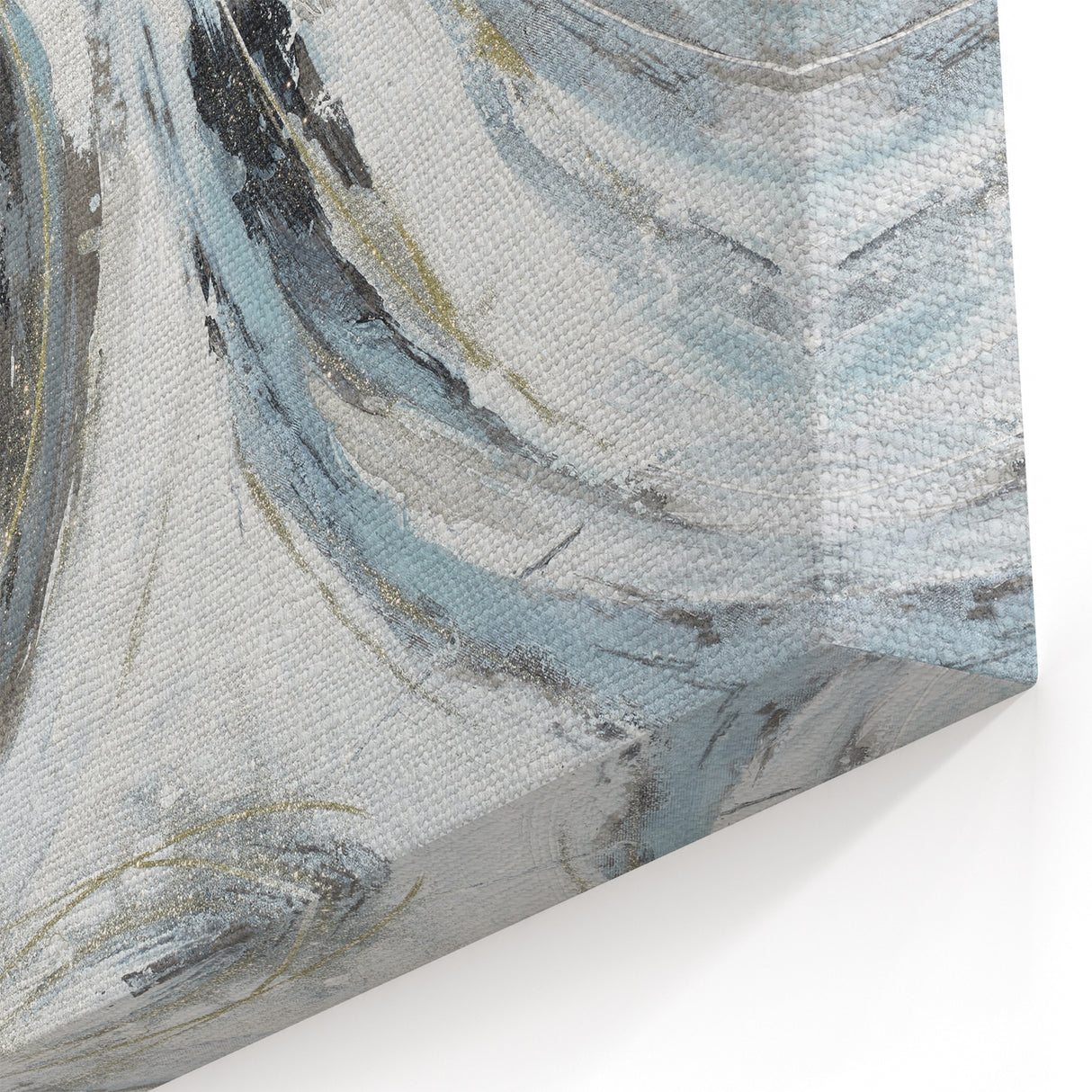 Serene Landscape Wall Art – Abstract Swirl in Blue & Gray
