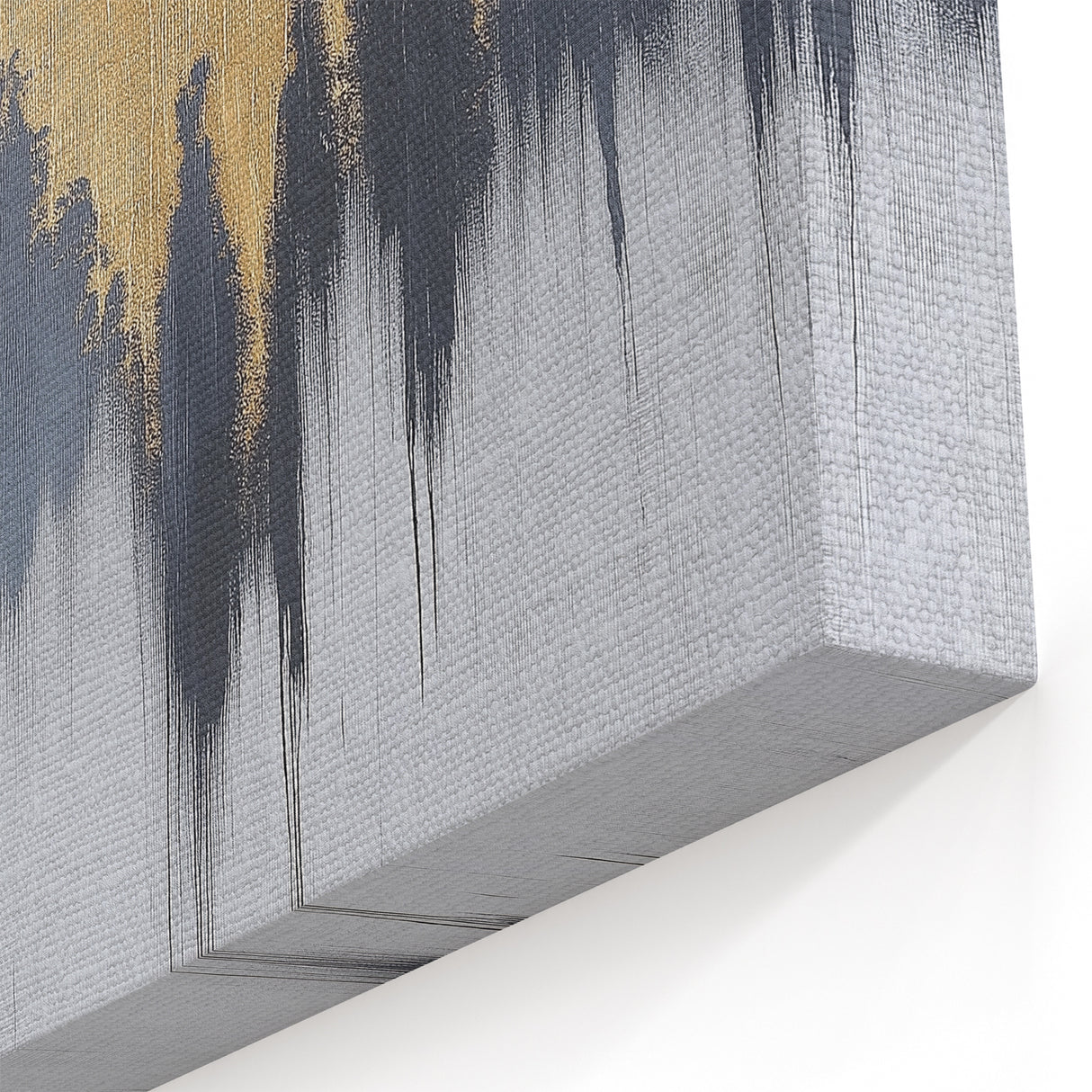 Serene Landscape Wall Art – Gold & Gray Abstract Forest