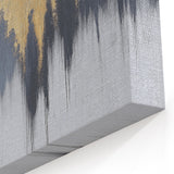 Serene Landscape Wall Art – Gold & Gray Abstract Forest