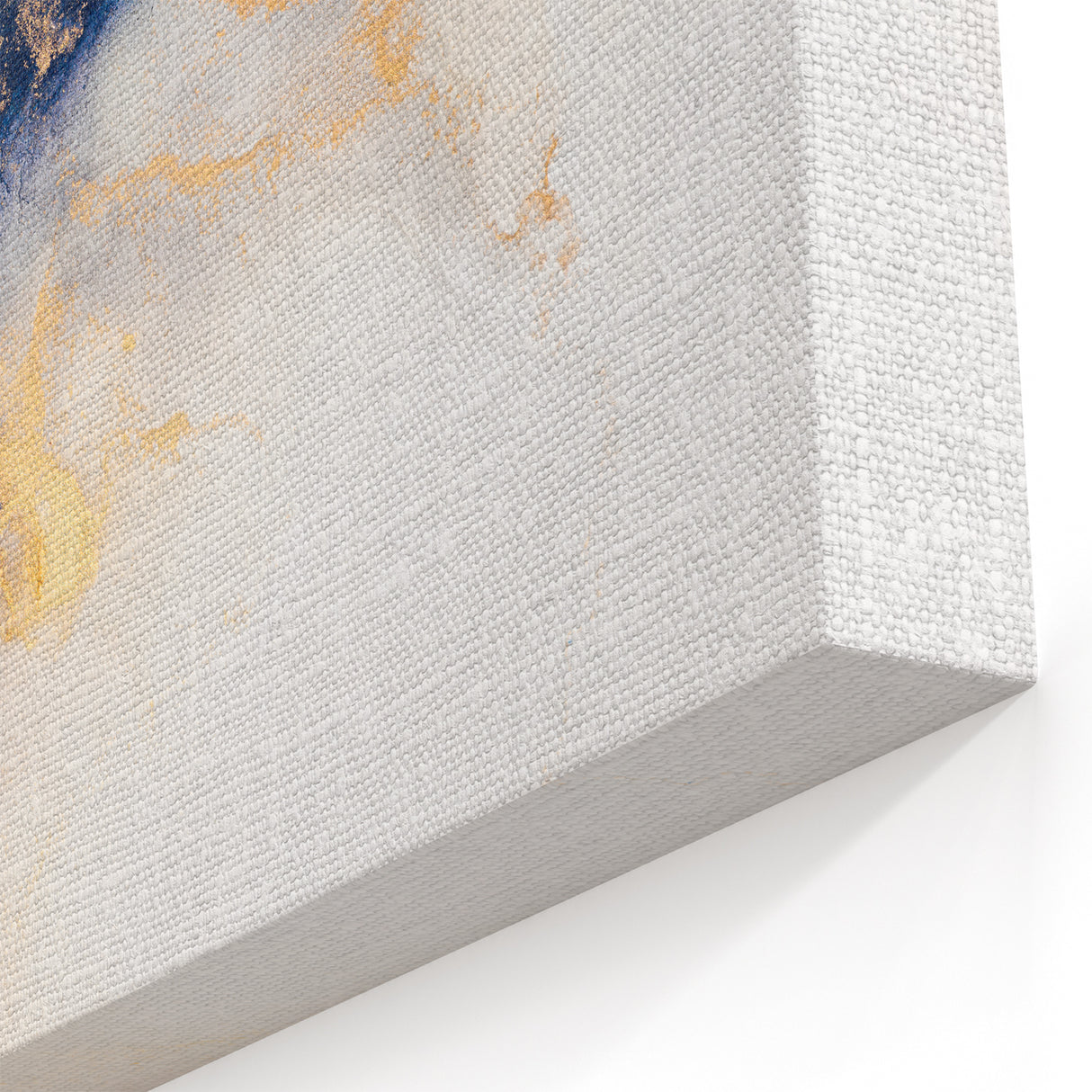 Modern Luxury Abstract Painting – High-End Navy & Gold Canvas Print
