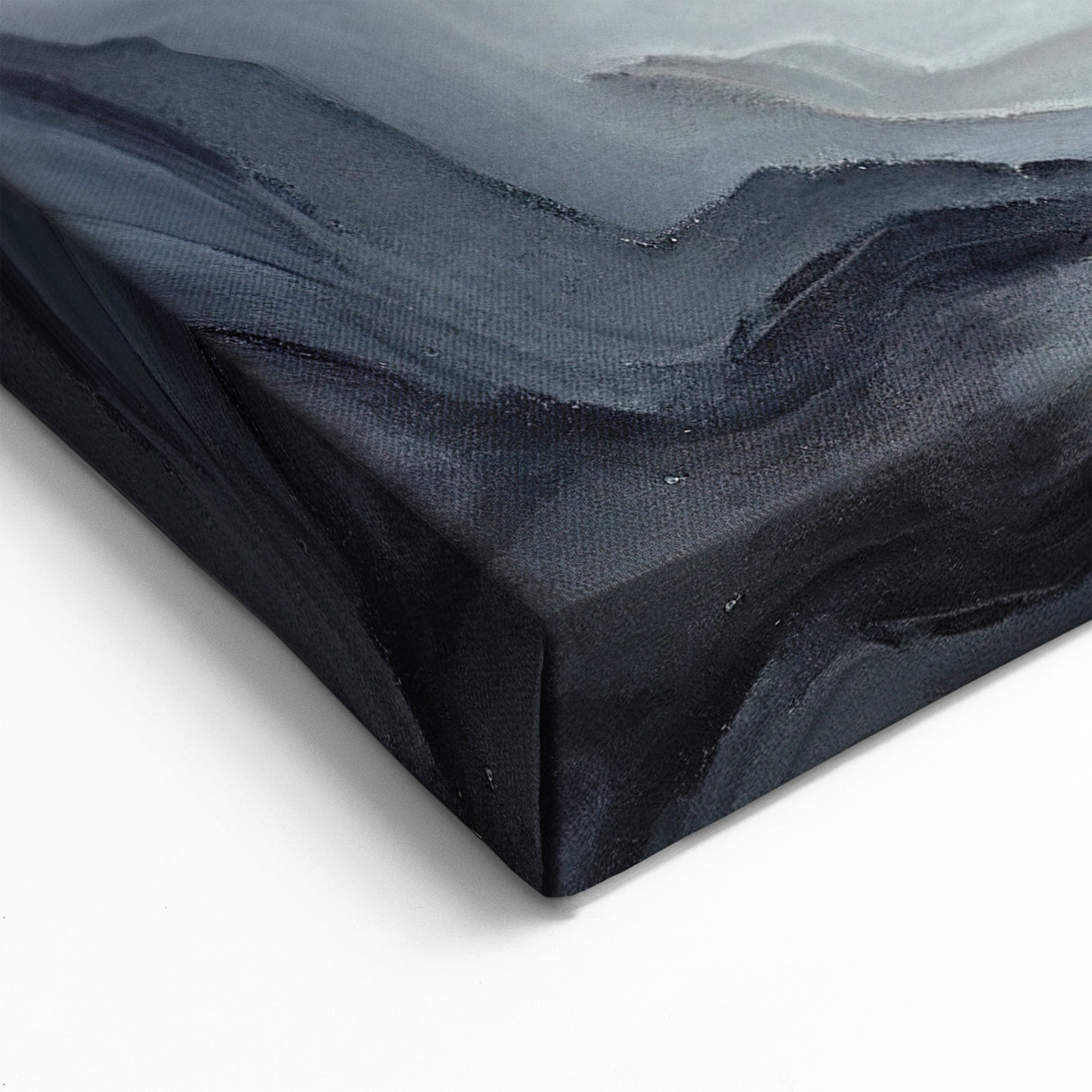 Elegant Luxury Abstract Painting – Black, Gold & Silver Wall Art