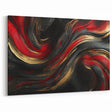 Luxury Black & Red Abstract Painting – Bold Modern Wall Art