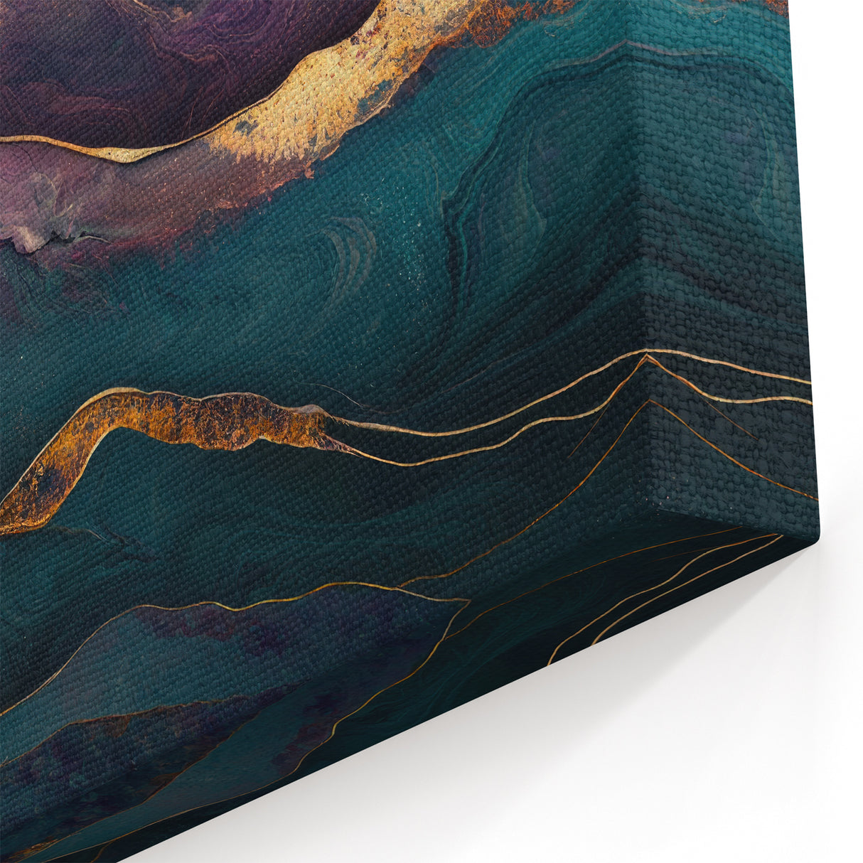 Premium Abstract Art Pieces – Teal & Plum Luxury Wall Decor