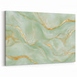 Upscale Abstract Art Collection – Mint Green & Gold Wall Decor