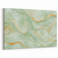 Upscale Abstract Art Collection – Mint Green & Gold Wall Decor