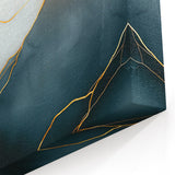 Contemporary Luxury Abstract Painting – White & Dark Blue Art
