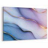 Elegant Abstract Wall Art – Light Blue & Lilac Luxury Print