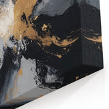 Upscale Abstract Art Collection – Black, White & Gold Canvas Print