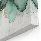 Exclusive Abstract Wall Decor – Green & Gold Floral Art Print