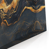 Luxury Abstract Wall Art – High-End Black & Gold Canvas Print