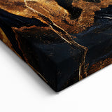 Luxury Abstract Wall Art – High-End Black & Gold Canvas Print