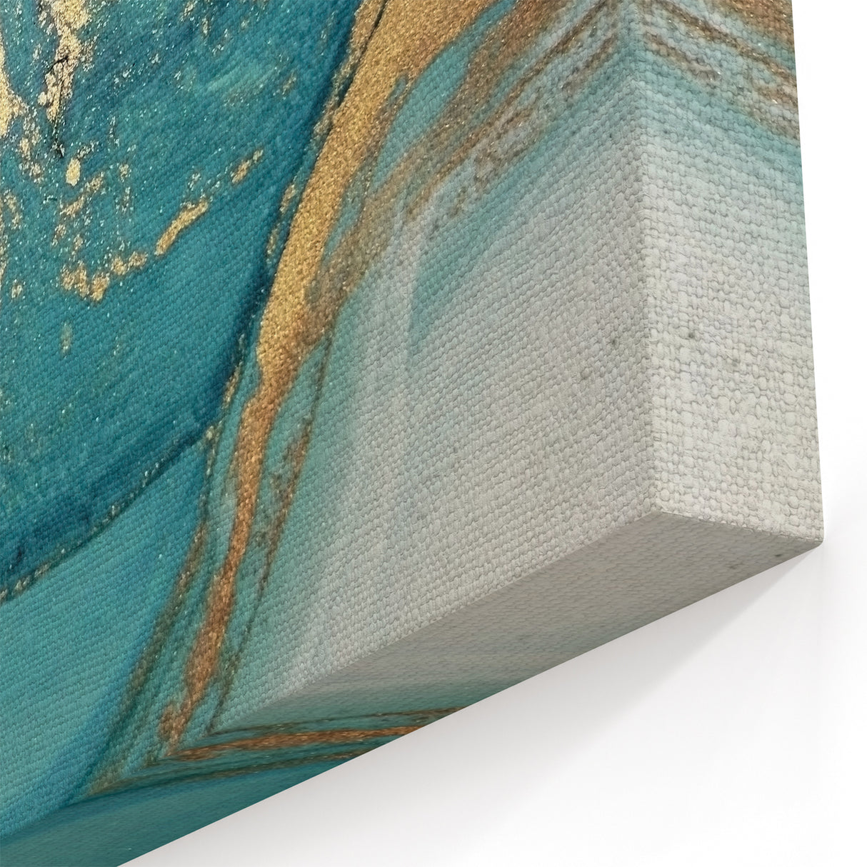Upscale Abstract Art Collection – Teal & Gold Luxury Canvas