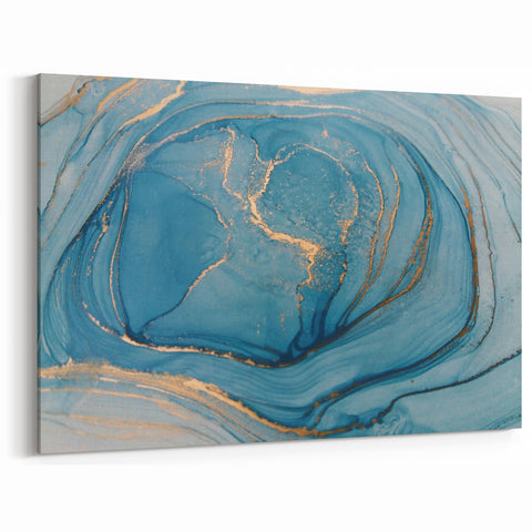 Elegant Abstract Art Designs – Royal Blue & Gold Wall Art