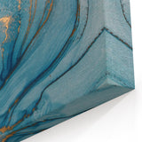Elegant Abstract Art Designs – Royal Blue & Gold Wall Art