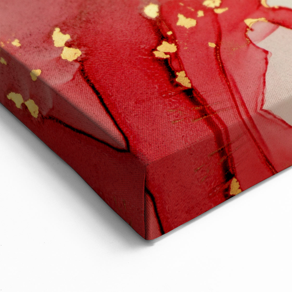 Exclusive Modern Abstract Art – Burgundy & Gold Canvas Print