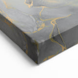 Contemporary Luxury Abstract Paintings – Gray & Gold Canvas