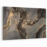 Sophisticated Abstract Art Designs – Black & Gold Canvas Print