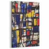 Geometric Abstract Expressionist Wall Art – Modern Canvas Print