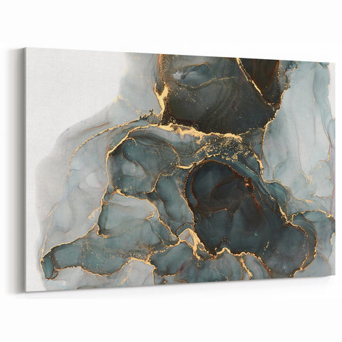 Premium Abstract Canvas Prints – Forest Green & Gold Art