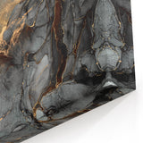 High-End Abstract Wall Decor – Dark Gray & Gold Canvas