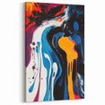 Bold Abstract Expressionist Wall Art – Colorful Drip Canvas Print
