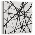 Minimalist Abstract Expressionist Wall Art – Black & White Canvas