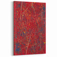 Fiery Abstract Expressionist Wall Art – Bold Red Canvas Print