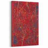 Fiery Abstract Expressionist Wall Art – Bold Red Canvas Print