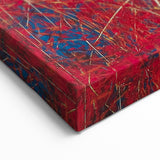 Fiery Abstract Expressionist Wall Art – Bold Red Canvas Print