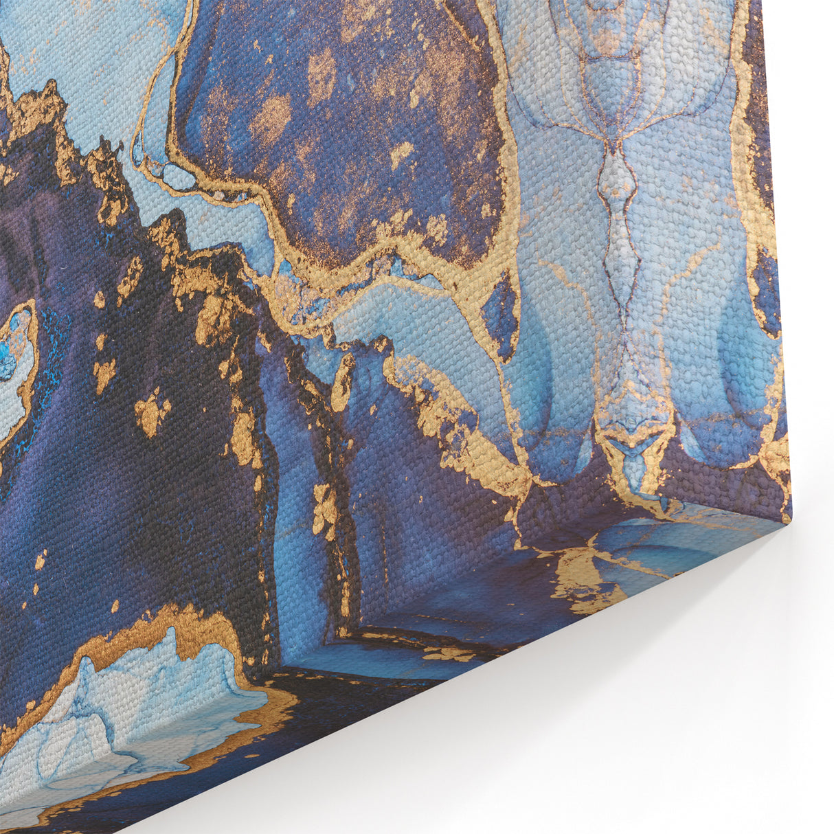 Upscale Abstract Art Collection – Royal Blue & Gold Canvas Print