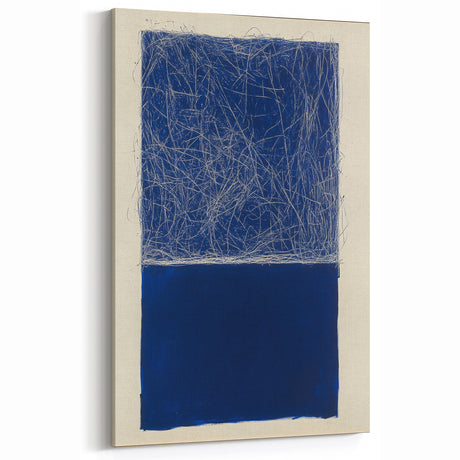 Minimalist Abstract Geometric Wall Art – Royal Blue Modern Print