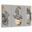 Luxury Abstract Wall Art Collection – Black, Gold & Gray Triptych