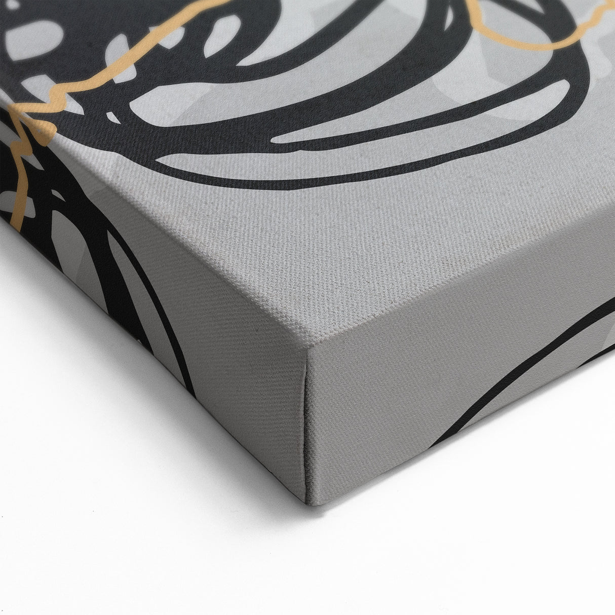 Luxury Abstract Wall Art Collection – Black, Gold & Gray Triptych