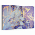 Contemporary Luxury Abstract Painting – Blue, Lilac & Gold Art