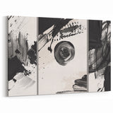 Large Black and White Abstract Wall Art - Modern Monochrome Canvas