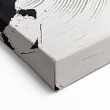 Large Black and White Abstract Wall Art - Modern Monochrome Canvas