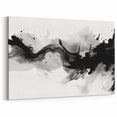 Modern Black and White Abstract Wall Art - Monochrome Canvas Print