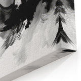 Modern Black and White Abstract Wall Art - Monochrome Canvas Print
