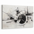 Black and White Geometric Wall Art - Modern Abstract Canvas